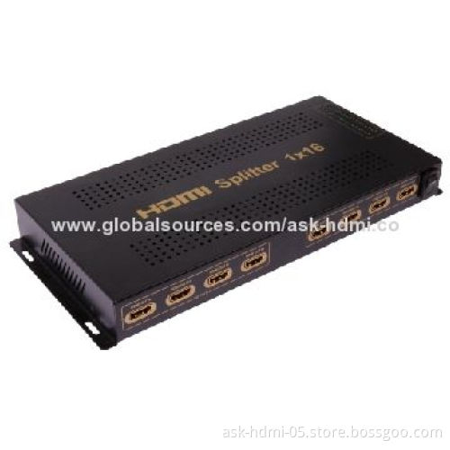 Review 16-way 1x16 Powered HDMI Splitter, 4 x 2K, 3D, 1,080P, 5V DC/4A Power Supply